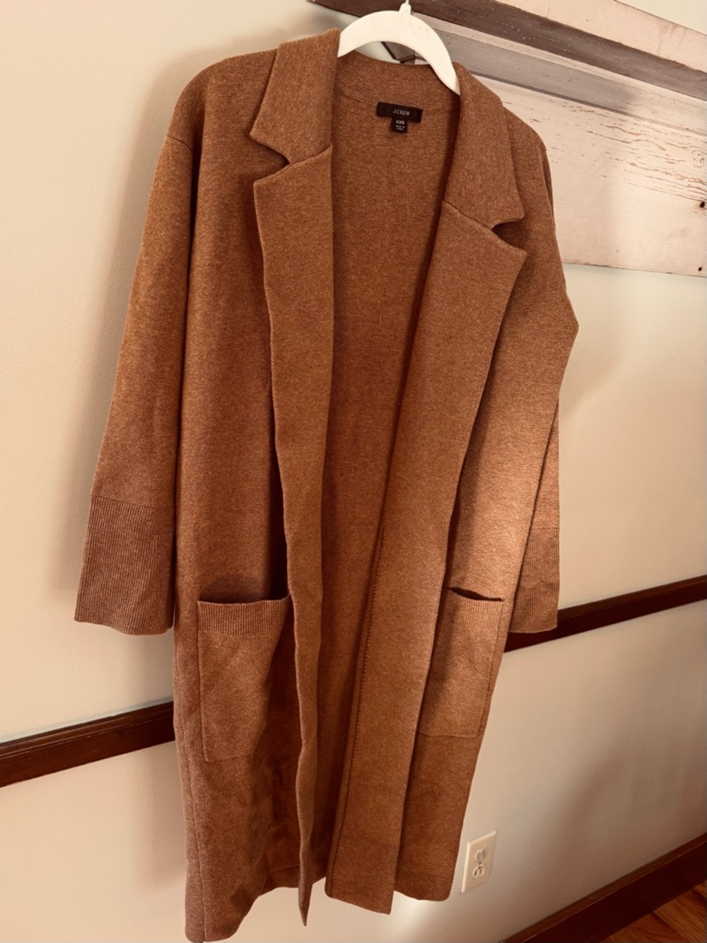 J. Crew Ella Open-Front Long Sweater Blazer